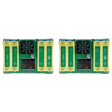 2X Testeur de Capacité de Batterie 21700, Écran 1,77 Pouce, 4 Canaux de Charge/Décharge, Testeur de Batterie Intégré, Résistance Interne