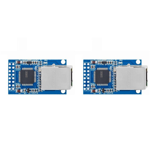 2X CH9121 TTL to Ethernet Converter Module 10/100Mbps, for STM32 MCU,RS232 RS485 Serial Port Module