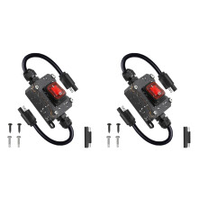 2X Inline-12-V-Leistungsschalter mit SAE-Stecker, IP67 Wasserdicht, 14 AWG Hochleistungs-SAE-Stecker mit ein-/Ausschalter für Solaranlagen und