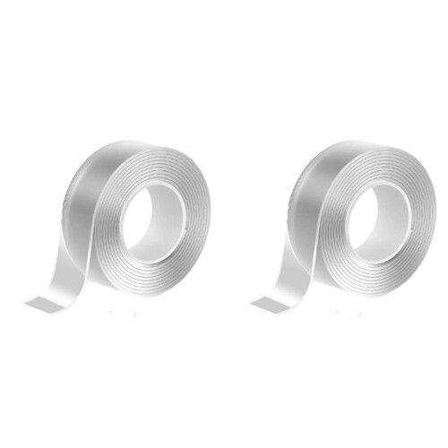2X Double-Sided  Tape, Super Strong Adhesive, 3 Meter X 3cm, Removable, No Residue, Ideal for Home, Kitchen