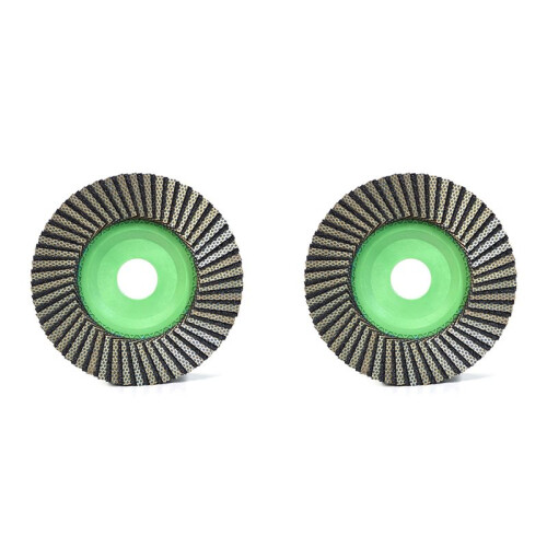 2pcs 115mm Diamond Flap Disc Wheel Apply Angle Grinder for Glass Metal Ceramic Tile Marble