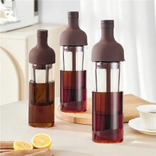 2X 1000ml Cold Brew Koffiepot Hoog Borosilicaatglas Huishoudelijke Cold Brew Fles Cold Brew Fruit Theeketel voor Thuisgebruik B