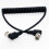 2X Video Cable Coaxial Cable Camera PU Spring Wire Right Angle BNC to Right Angle BNC 3