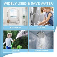 14-Piece Shower Water Saver Set - 1/2 Inch Pressure Limiter, 1.2-2.5 GPM for Fixed & Handheld Heads