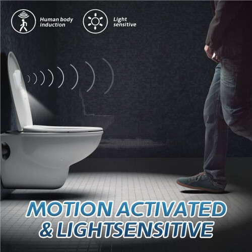 2X Adjustable Potty Toilet Target with Motion Sensor, Motion Activated Toilet Night Light 2