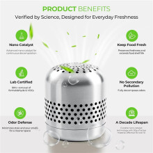 2X Refrigerator Deodorizer,Lasts for 10 Years,Odor Eliminator,Effective Than Baking Soda Charcoal Air Purifier