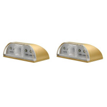2X Inteligentna Lampa LED z Czujnikiem Ruchu i Zamka Drzwi, Zasilana Bateryjnie, z 4 Diodami LED