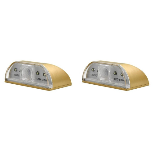 2X LED Intelligent Keyhole Light Lamp Door Lock Sensor Lamp - Battery Operated Auto Sensor Motion Detector with 4 LED