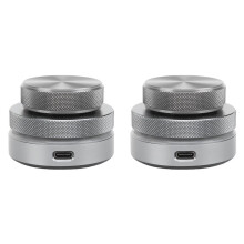 2X Volume Control Knob 2.4G USB C Wired Multimedia Controller Knob with RGB Light for Phone Tablet PC