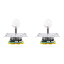 2X 12V LED Arcade Joystick Colorful Glow Joystick for Claw Crane Machine Arcade Game Fishing Game Machine
