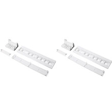 2X Kits de Fixation Coulissants en Plastique pour Porte de Réfrigérateur/Congélateur, Compatibles avec les Rails D'Étagères de Porte de