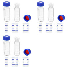 2ml Autosampler Vial, HPLC/GC Vials 9-425 Lab Clear Vials Sample Vial Screw Cap Writing Patch 300PCS