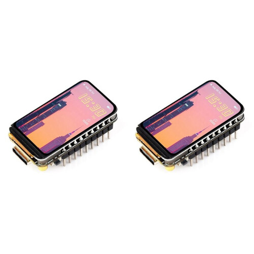2X Placa de Desenvolvimento ESP32-S3 com Tela de 1,47 Polegadas e Toque de Cinco Pontos, Compatível com WiFi e  com Antena Integrada B