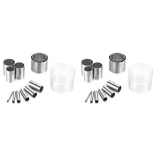24 Pieces Circle Cutter Hole Hollow Punch Cutter Set Ceramic Dot Baking Stamps for Polymer Clay Pottery Handmade
