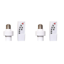 2X Remote Control Light Bulb Socket E27 Bulb Base Holder Timing Function Wireless Lamp Base Holder