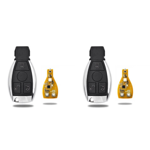 2X VVDI BE Key Pro 3 Button Remote Car Key for   V4.2 PCB Remote Key Chip Improved Version 315/433MHz 1