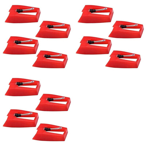12 Pack Ruby Record Player Needle Turntable Stylus Replacement Gramophone Vinyl Record Player Stylus