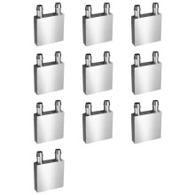 10X Refroidisseur D'Eau en Aluminium 40X40X12Mm de Bloc de Refroidissement par Eau pour le Radiateur de CPU D'Ordinateur