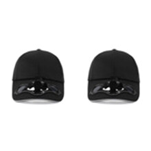 2X Sombrero para Exteriores con Ventilador Solar, Gorra de Béisbol con Ventilador Solar, Protector Solar de Verano, Parasol.
