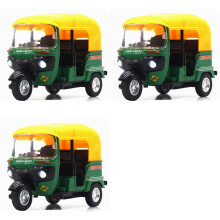 3X Haute Simulation Voitures de Tricycle Indiennes Toy India Tirez la Lumière Sonore Moto Jouets Voiture pour Enfants Enfants Cadeaux, Vert