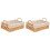 2X Handwoven Storage Baskets with Handles Kitchen Organizer Cosmetic Box ,B 1