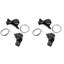 4x 21 Speed Bike Shifter Brake Lever Set TX30-7 3x7 Thumb Shifter with Gear Indicator Bicycle Shifters