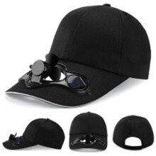 2X Outdoor Sunhat with Solar Fan Sun Protection Hat Solar Fan Baseball Caps Summer Sunscreen Sunshade Hats