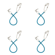 4X Connecteur de Leurre à Hameçon avec Cordon Antichoc, Amortisseur de Poids pour Pêche en Mer, Pêche à la Traîne, Matériel de Pêche