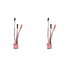 2X Micro-ESC 30A Brushed ESC Electric Speed Controller 2S 4-8v for DIY 1/16 1/18 1/24 RC Car Boat Tank JST Plug