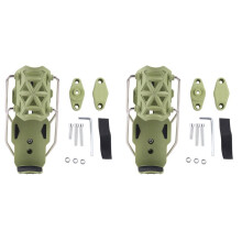 2X Universal Bicycle Water Bottle Holder Adjustable Handlebar Cup Cage for MTB Road Cycling Green