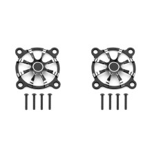 2 Set 30x30mm Aluminum Alloy Cooling Fan Cover for RC Motor ESC Electric Regulating Fan Protection Cover Black