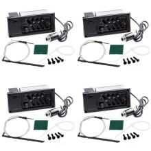 4X Pastilla Piezoeléctrica Ecualizador de 4 Bandas para EQ-7545R Preamplificador Preamplificador de Guitarra Acústica Sintonizador de Amplificador
