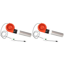 2X BBQ Fan PWM Blower 12x3.2cm 5V 1A Large Air Flow USB Powered Fan Variable Speed Control for Charcoal
