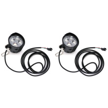 2X E-Bike Horn Light 12W Electric Bicycle 4 LED Headlight Waterproof 2 in 1 Horn and Light Bicycle Flashlight