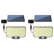 2X 234LED Solar Security Lights Outdoor Motion Sensor Waterproof 3 Modes Split Solar Flood Wall Light