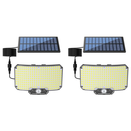 2X 234LED Solar Security Lights Outdoor Motion Sensor Waterproof 3 Modes Split Solar Flood Wall Light