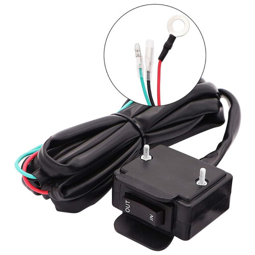 5X 12V ATV Winch Rocker  with Handlebar Control  Kit for ATV/UTV 2