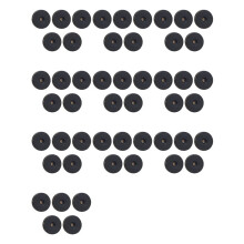 50PCS 25mm RFID Checkpoints Label Tag Guard Tour Patrol System Anti-Metal NFC 213 Chip 13.56MHz 144bytes Black