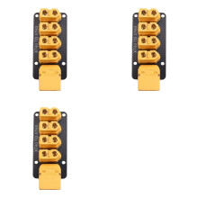 3X 200A Power Distribution Board 4 Channels XT60 Connector Male Female Plug 45x23mm PCB Welding Board Plate for RC Car