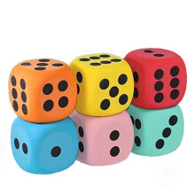 12pcs-Large Soft Foam Dice Set - Ideal for Interactive Games with Pets