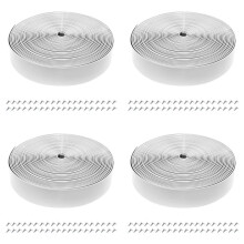 4X Vinyl Straps for Patio Chair Repair Kit 2in Wide 20 Ft Long Replacement Straps 80 Rivets White