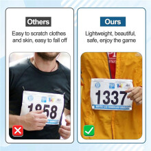 200 Pairs Magnetic Race Bib Clips, Race Number Holder Running Bib Buckles Fixing System Racing Bib Fixing Clips