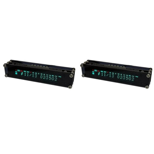 2X New VFD Clock Vacuum Fluorescent Display WIFI Timing Automatic Calibration Gaming Atmosphere Desktop Decoration