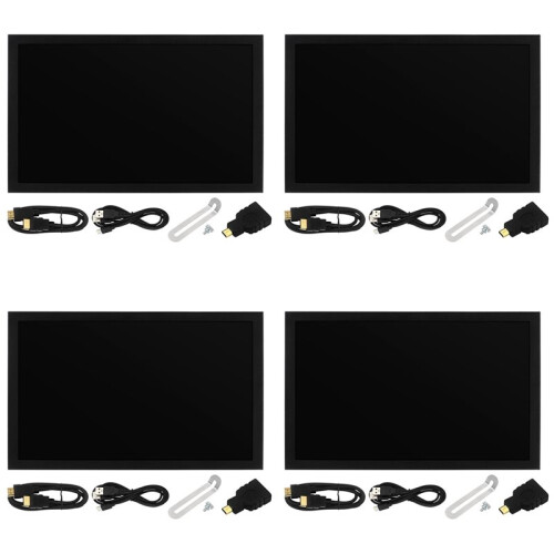 4 Set 7 Inch Portable Display IPS 1024x600 LCD -Compatible VGA AV Input  Type C Power in