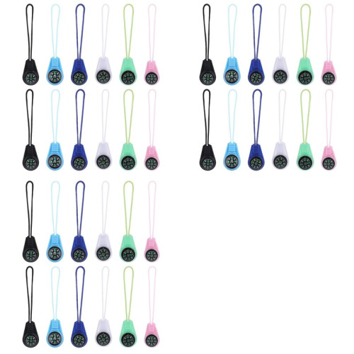 36 PCS MultiColor Outdoor Pocket Compass, Small Compass with Paracord, Portable Button Compass Kit, Compass Survival