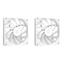 2X TF-12015 120mm Koelventilator Thinckness 15mm Ultradunne Pc-Behuizingsventilator 4-Pins PWM-Temperatuurregeling Stille CPU-Koeler Wit