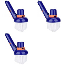 3X Corner Vacuum Brush with Adjustable , Connects to 1 1/2Inch Hoses and 1 1/4Inch Telescopic Poles