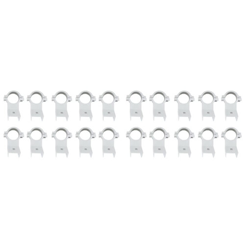 20pcs KU High-Frequency  Clamp LNB Bracket for Satellite Dishes 20mm Plastic Bracket for Multiple Dish Sizes