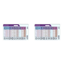 2X ECG/EKG Rhythm Pocket Card Double Sided EKG Rhythm Interpretation Badge Card ECG Rate Pocket Cards EKG Calipers