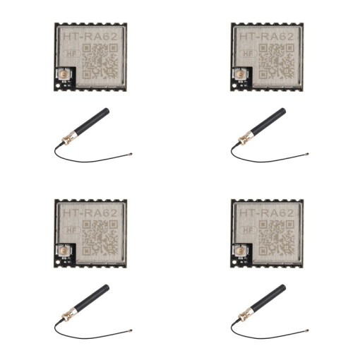 4X HT-RA62 LoRa Series Module with Antenna 868-915MHz SX1262 Low Power Consumption Spread Spectrum Communication Module